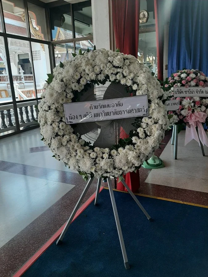 พวงหรีดพัดลมอุตสาหกรรม รหัส WR-IF005